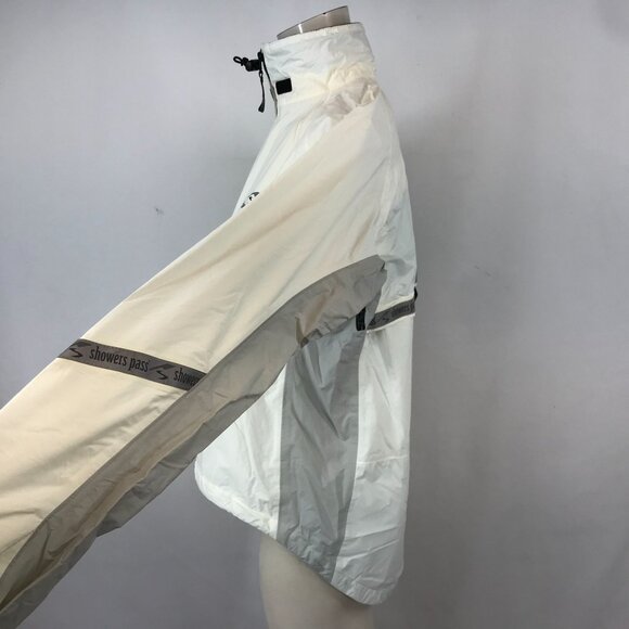 SHOWERS PASS ~ WOMENS LARGE ~ IVORY FULL ZIP CYCLING RUNNING JACKET - Picture 4 of 8